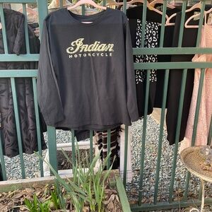 2-2026A Indian Motorcycle Black Long Sleeve Tee 2XL
